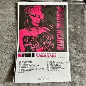 Miley Cyrus Plastic Hearts‎ Record Poster